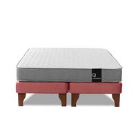 Cama Europea Latam Home Base Dividida King Zen Pro Tela Palo Rosa