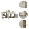 Mueble de Cocina Inferior TuHome Gante 2 Puertas 2 Cajones Rovere Niebla