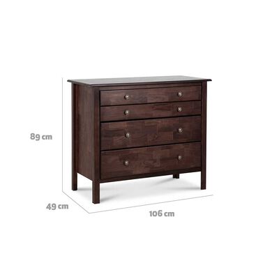 Imagen 2 del producto Cómoda CIC Berlin 4 Cajones Chocolate