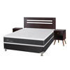 Box Spring CIC 2 Plazas New Ortopedic + Respaldo + 2 Veladores New Munich