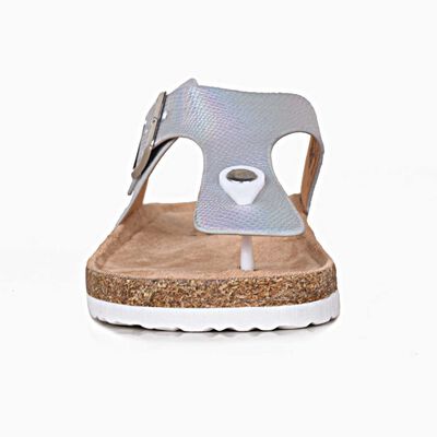 Imagen 2 del producto Sandalia Plana Mujer Icono Blanco, Negro