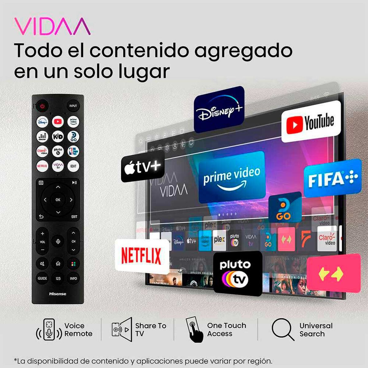 LED 32" Hisense 32A4K Smart TV 4K HD