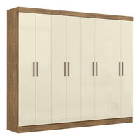 Closet Di Poretti Paris 8 Puertas 4 Cajones Café y Blanco