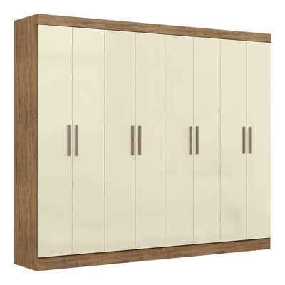 Imagen 1 del producto Closet Di Poretti Paris 8 Puertas 4 Cajones Café y Blanco