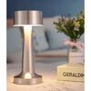 Lámpara de Mesa Metal Vgo Recargable con sensor  21 cm Plateado
