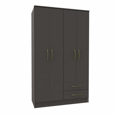 Clóset Vekkahome Pequim 4 Puertas 2 Cajones Negro