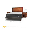 Cama Europea CIC King Curve Lux + Respaldo + 2 Veladores Monterrey