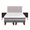 Cama Europea CIC Base Dividida 2 Plazas Balance + Respaldo + 2 Veladores Tigris
