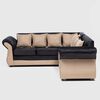 Sofá Seccional Almore New Irlanda 5 Cuerpos Beige Negro