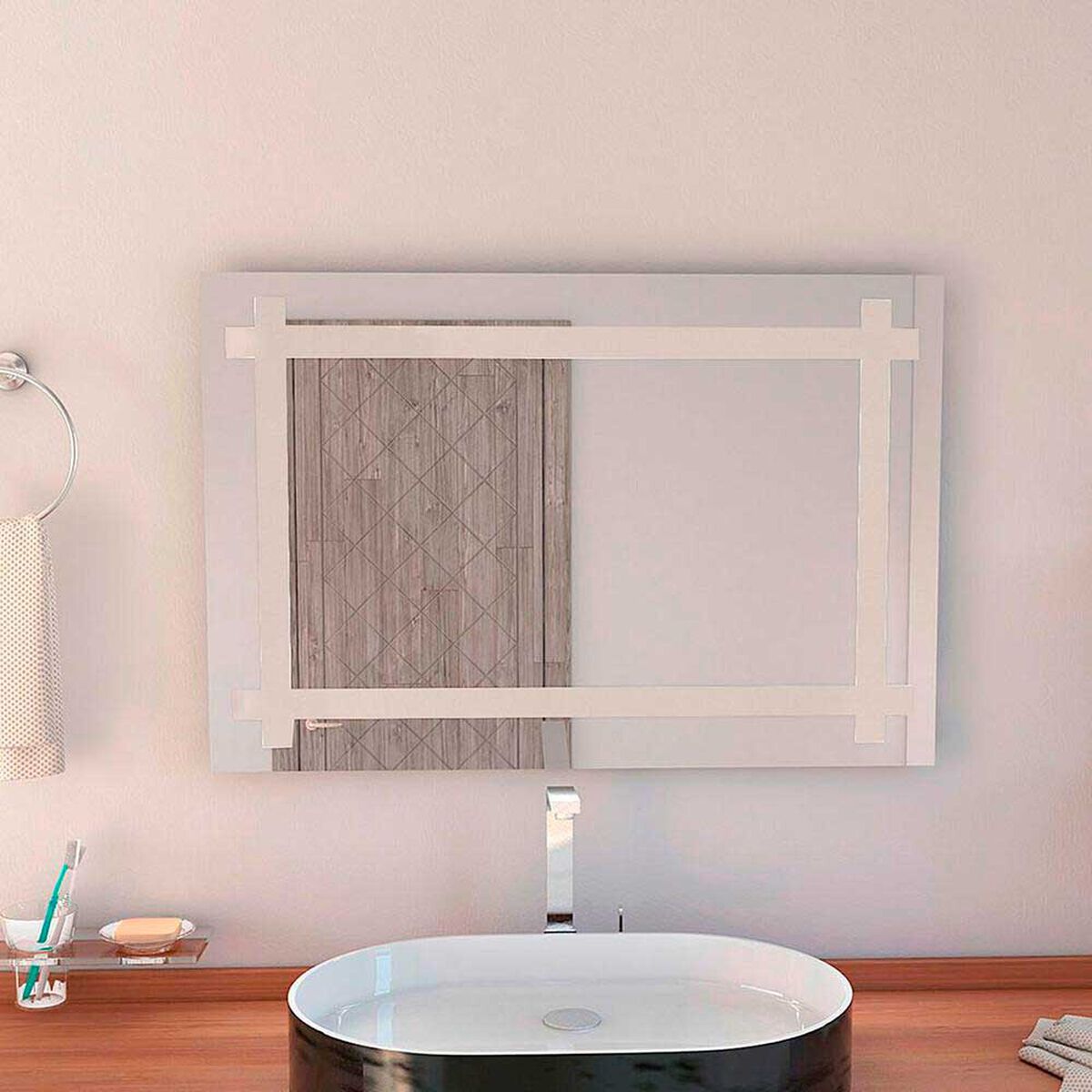 Espejo Broni con Marco Interno en Sandblasting