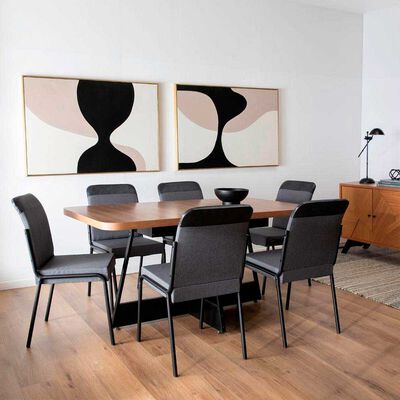 Imagen 2 del producto Juego de Comedor Roca Rio 6 Sillas Canela Negro