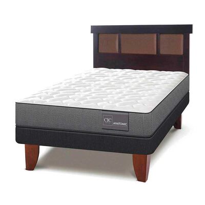 Imagen 2 del producto Cama Europea CIC 1,5 Plazas Anatomic + Respaldo New Dublin Chocolate