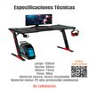 Escritorio Gamer LuBabycas Champion 60x120 cm Negro