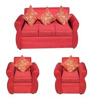 Juego de Living Almore Francia Sofá 3 Cuerpos + Dos Sillones 1 Cuerpo Rojo