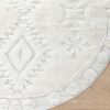 Alfombra Redonda Modalfo Palafito Blanca 160 x 160 cm