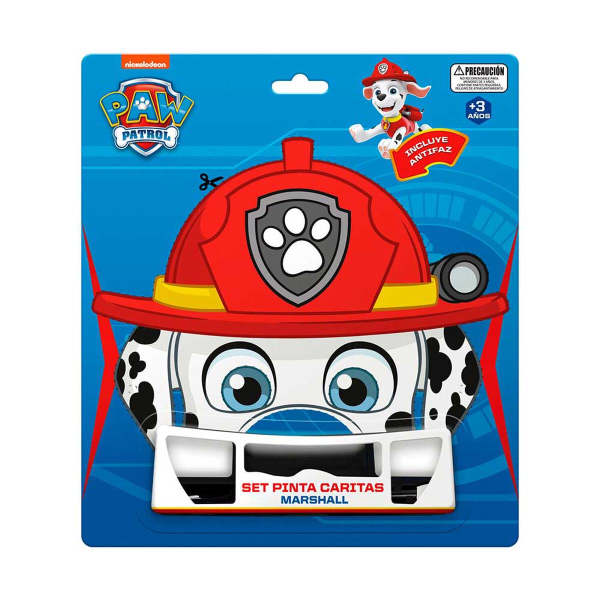 Pinta Carita Marshall con Antifaz Paw Patrol