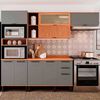 Mueble de Cocina Roca Casta&ntilde;a 4 M&oacute;dulos Canela-Ceniza