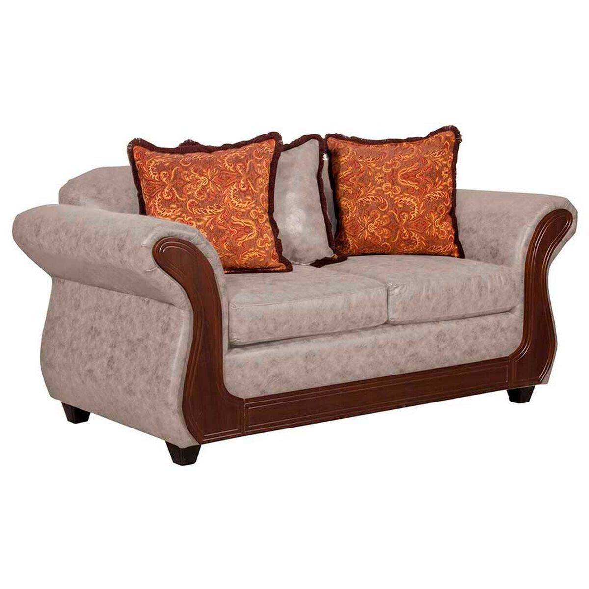 Sof&aacute; Black Factory Palermo 2 Cuerpos Crema