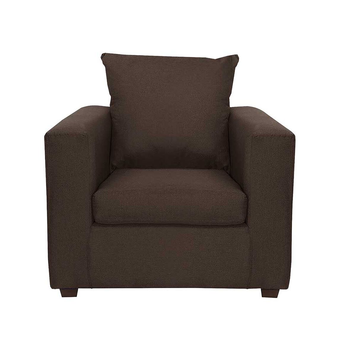 Juego de Living Deco Outlet Turín Sofá 3 Cuerpos + Dos Sillones 1 Cuerpo Chocolate