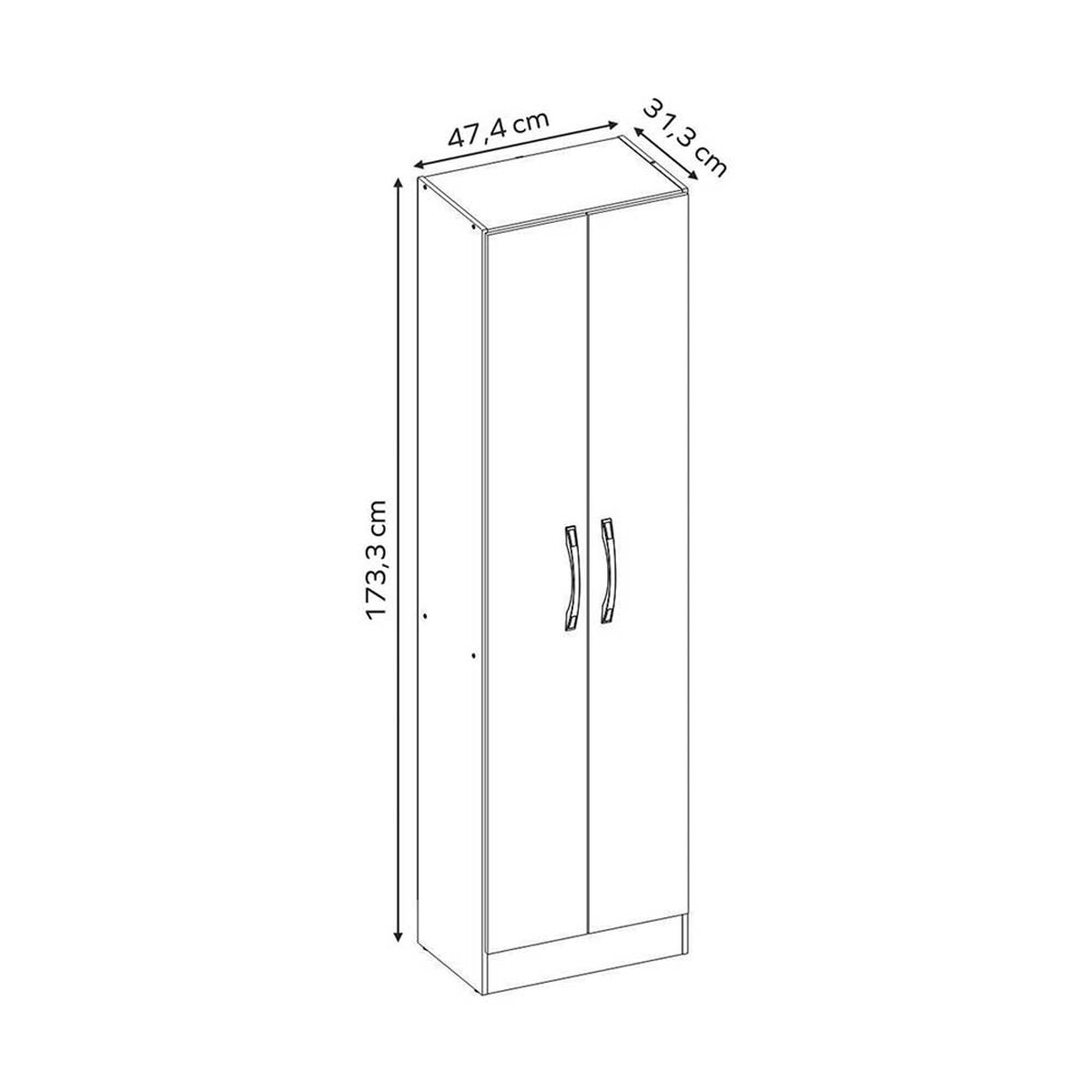 Despensa Home Mobili Munita 2 Puertas Negro