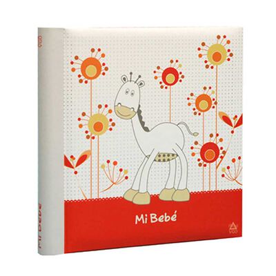 Álbum para Fotos Cartón Vgo Infantil con Memo y Caratulas 200 Fotos Naranja