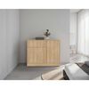 Comoda Praga 1 Cajon 2 Puertas Fresno 80X100X30,2 Cm