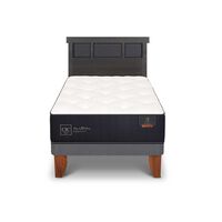 Cama Europea CIC Base Normal 1,5 Plazas Premium + Respaldo Dublin