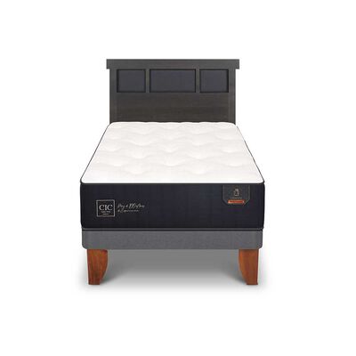 Imagen 1 del producto Cama Europea CIC Base Normal 1,5 Plazas Premium + Respaldo Dublin