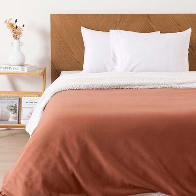 Imagen 1 del producto Frazada Mashini Polar-Sherpa Lisa King Terracota