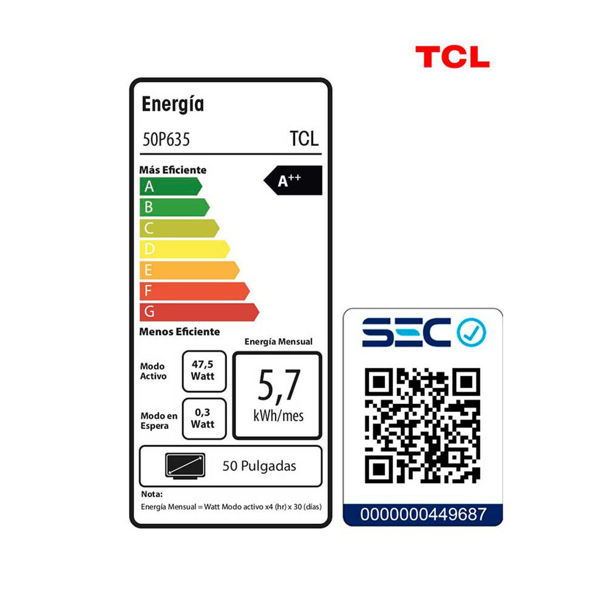 LED 50" TCL 50P635 Smart TV 4K