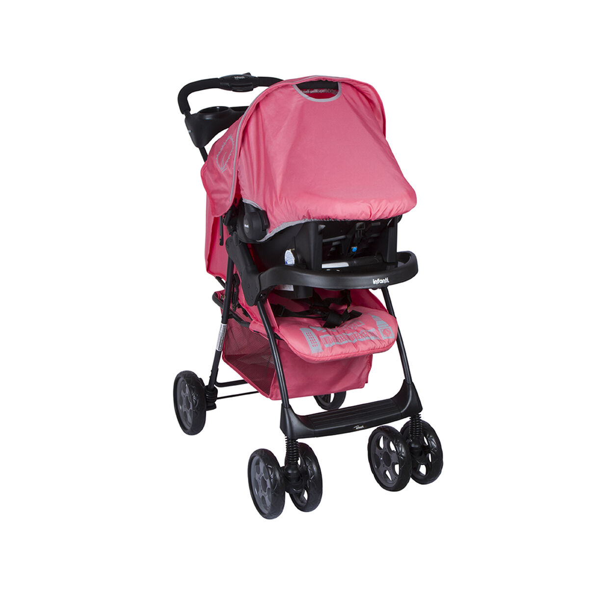 Coche Travel System Kei London Raspberry