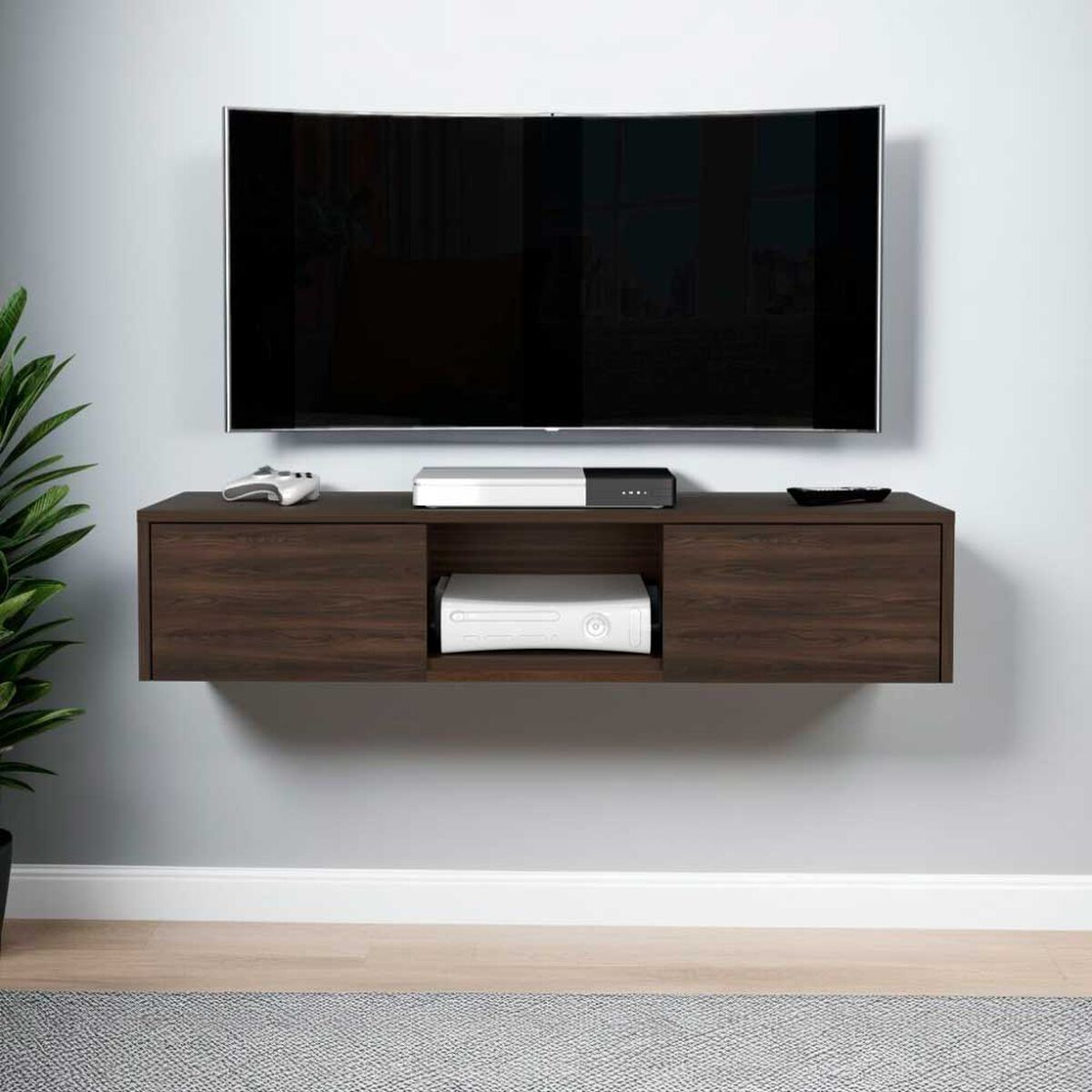 Panel TV TuHome Glen Hasta 65" Nogal Europeo