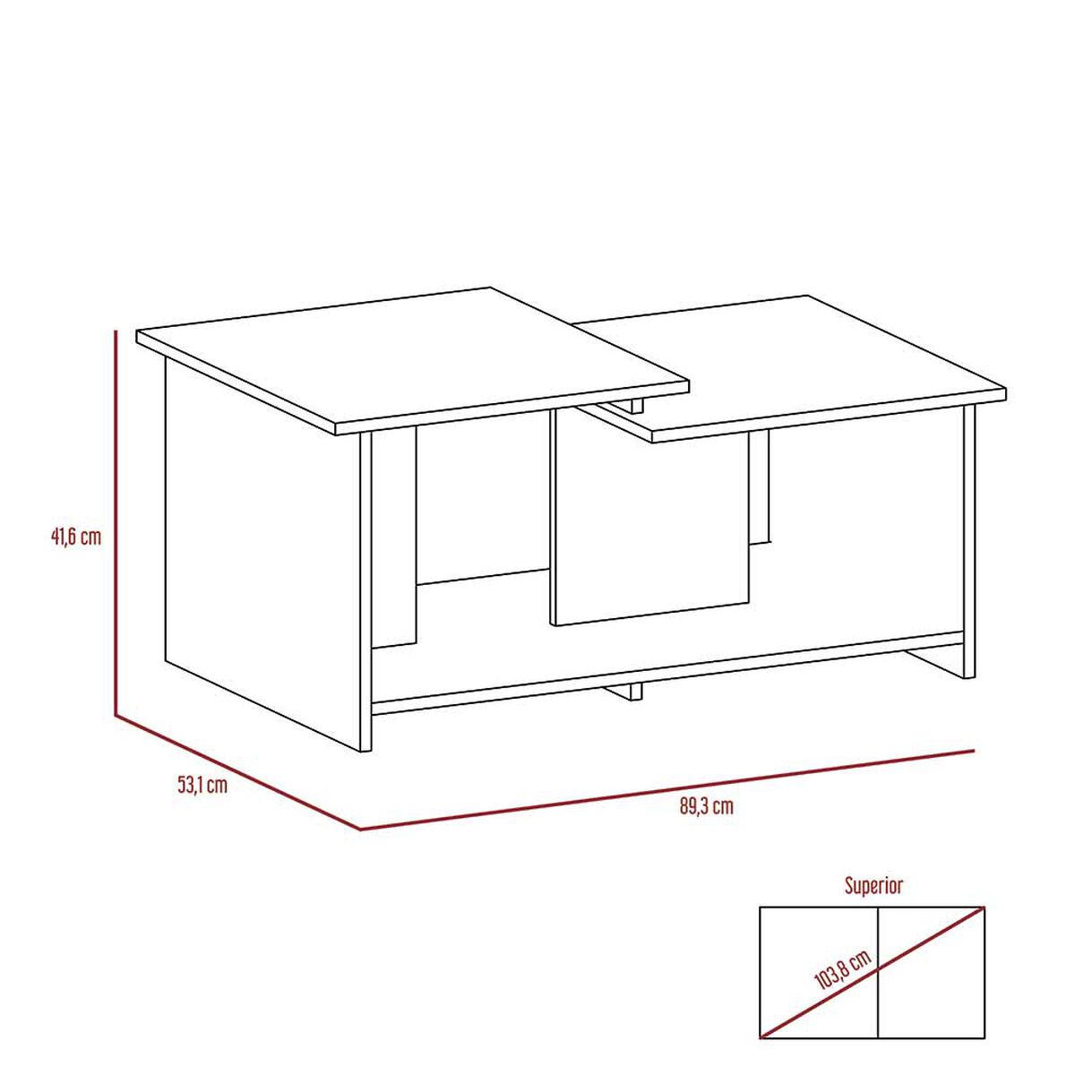 Mesa de Centro TuHome Wema 3