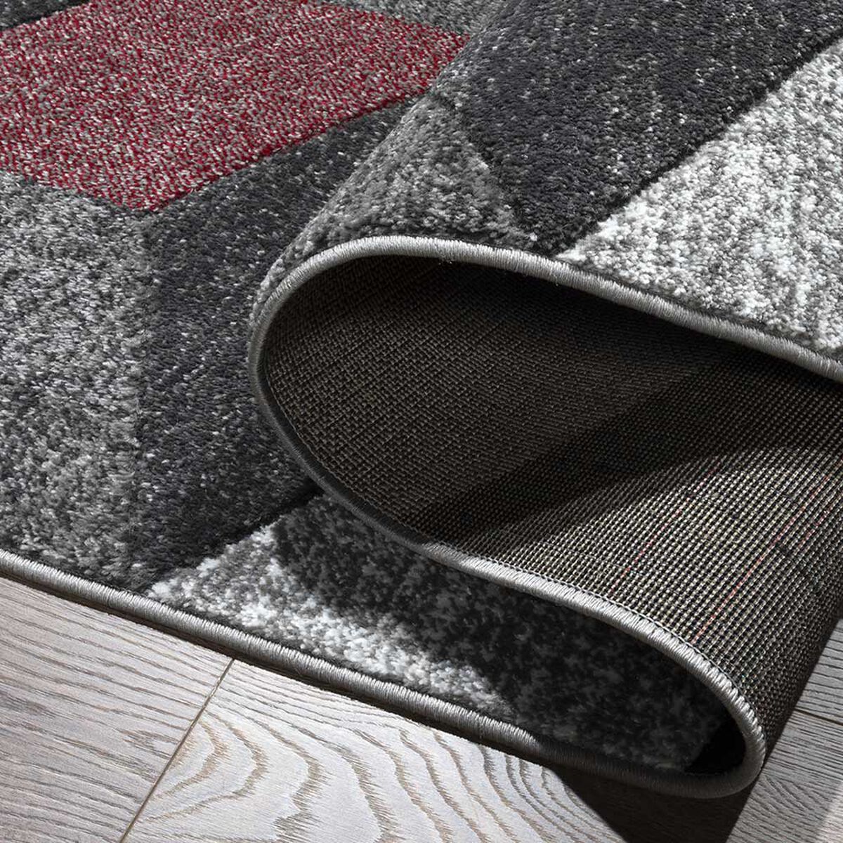 Alfombra Idetex Frise Carved Avangard 150 x 200 cm Rojo