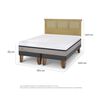 Cama Europea CIC Base Dividida King Balance + Respaldo Torino Mostaza