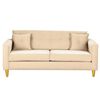 Juego de Living Bodevir New Retro Felpa 01 Sofá 3 Cuerpos + Dos Pouf 1 Cuerpo Beige 