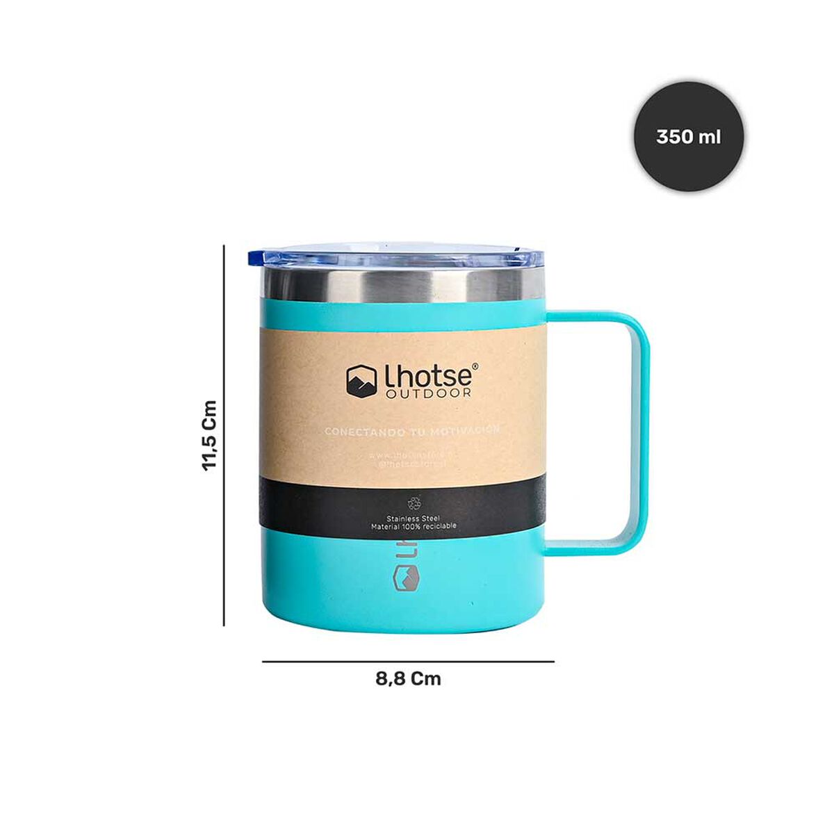 Taza Térmica Lhotse Camping 350 ml Azul