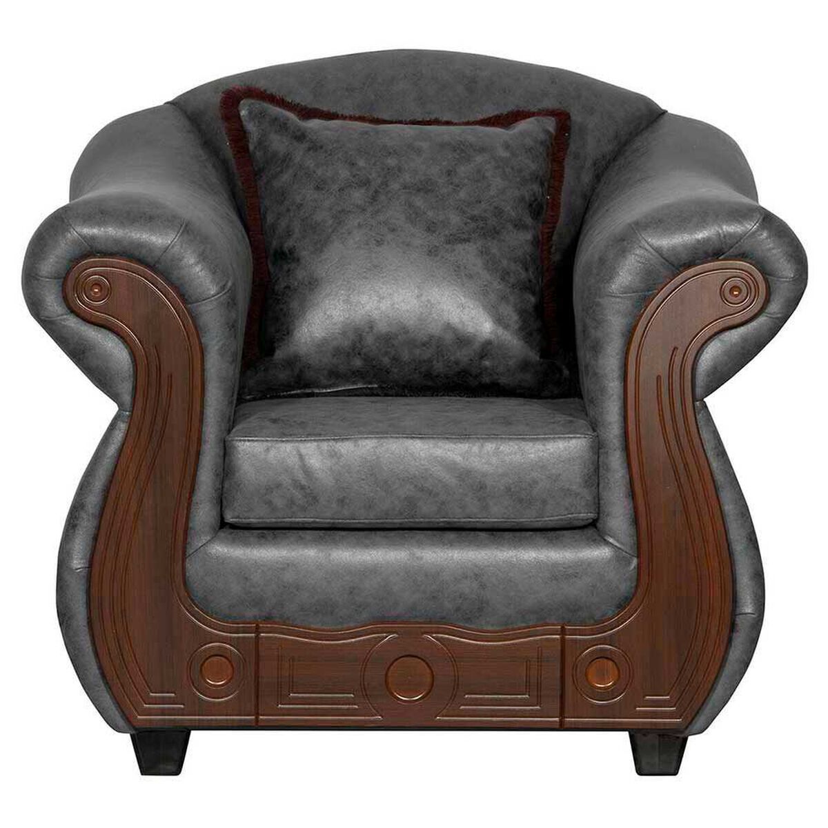 Juego de Living Black Factory Estambul 5 Cuerpos Gris