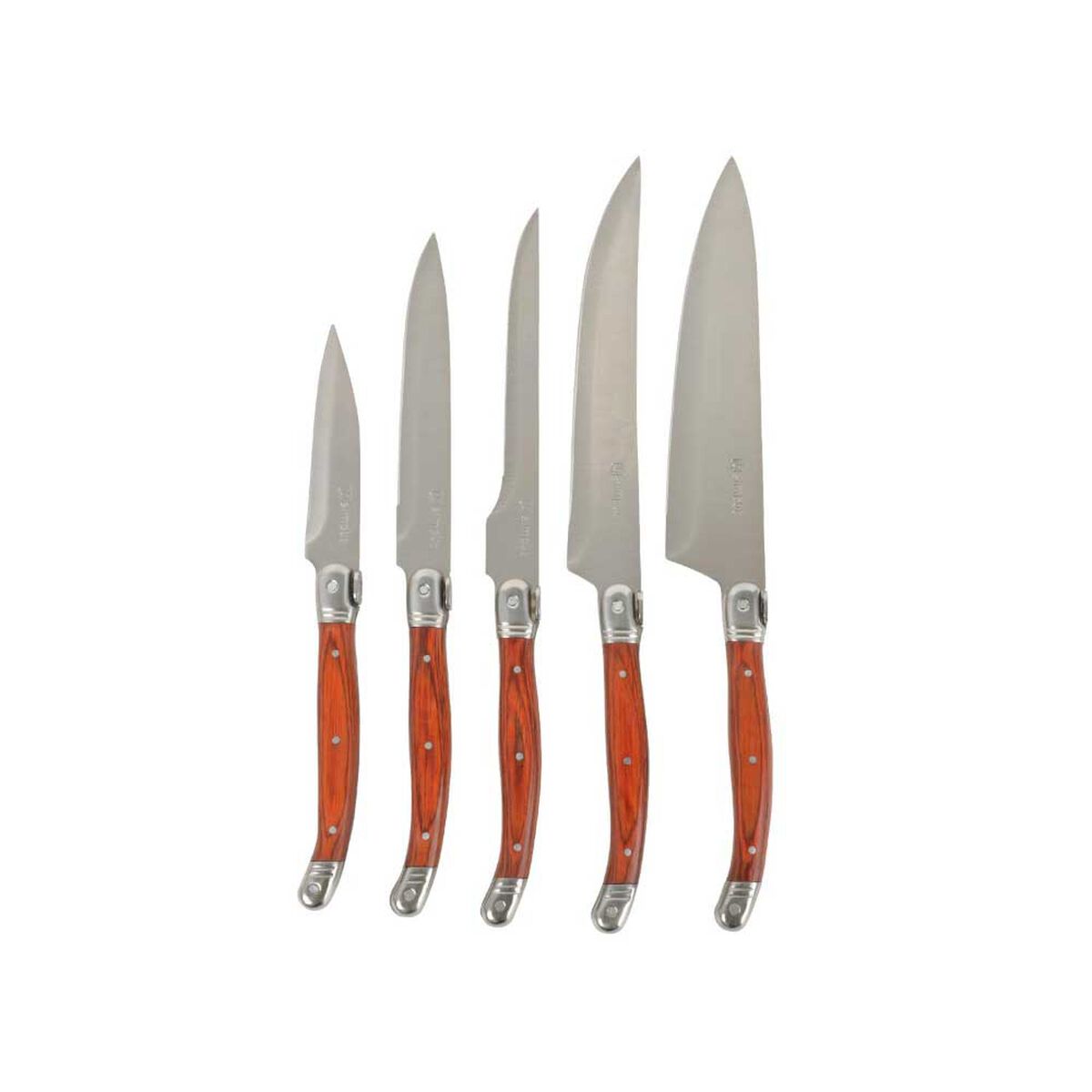 Set 5 Cuchillos Simplit Marsella Acero Inoxidable Café