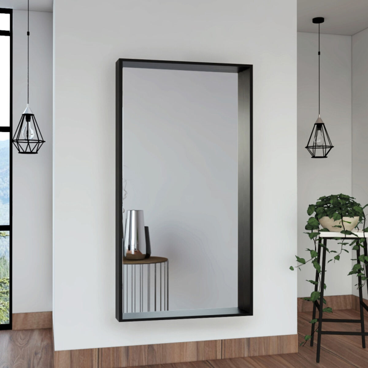 Espejo TuHome Trento Wengue 140x70 Cm