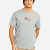 Polera Con Estampado Manga Corta Hombre Maui And Sons Gris