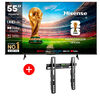 Combo LED 55" Hisense Ultra HD 4K + Soporte de Pared Fijo Fiddler