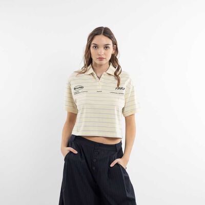 Polera Cuello Polo Manga Corta Mujer Icono