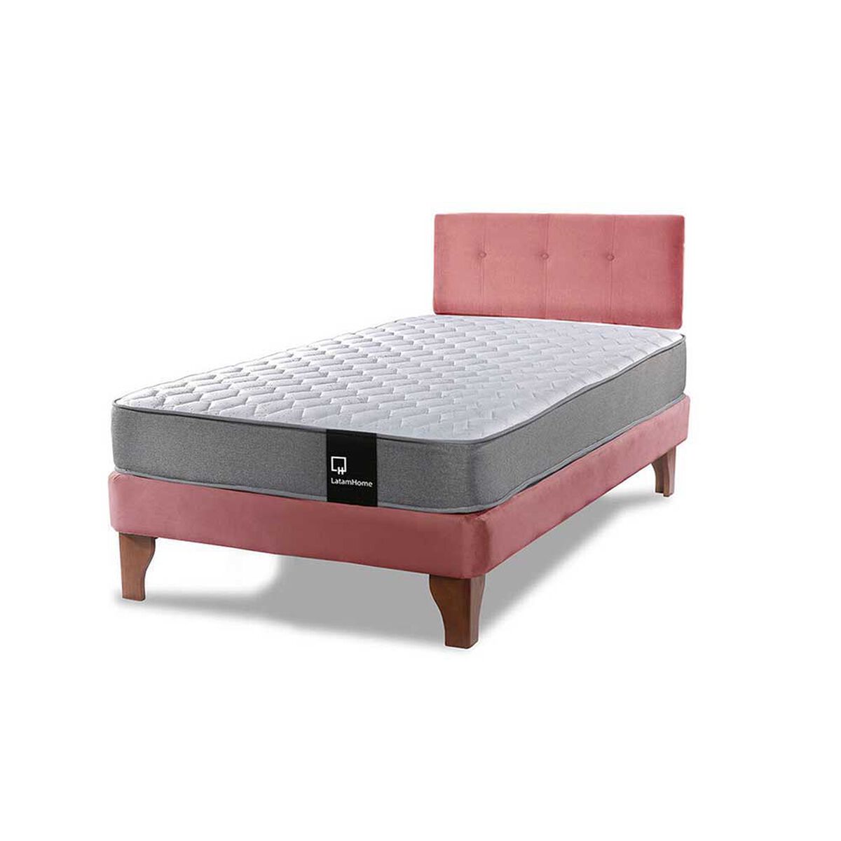 Cama Europea Latam Home 1,5 Plazas Zen Best Palo Rosa