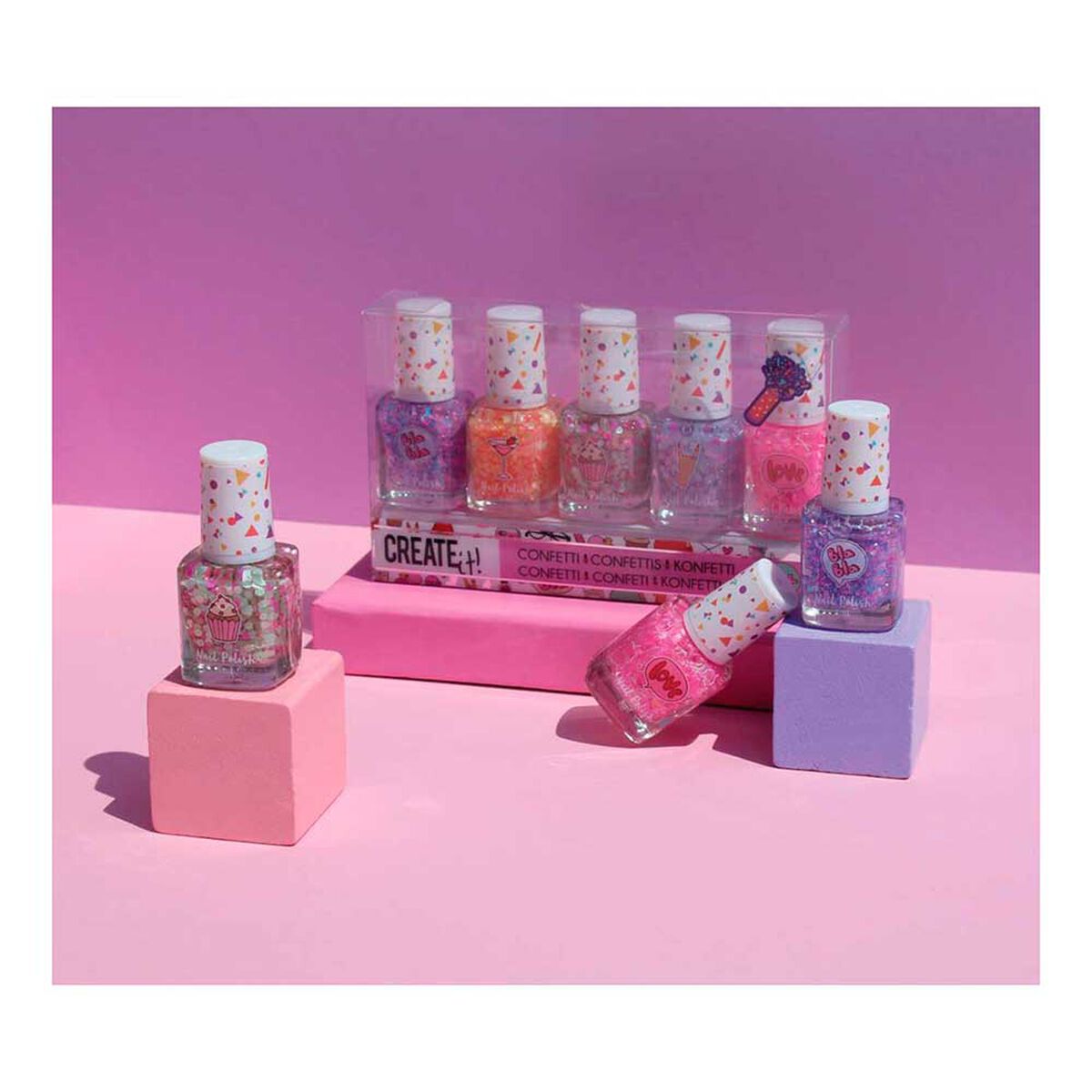Pack 5 Esmalte de Uñas Confeti Creat It