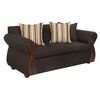 Juego de Living Deco Outlet Tarento Sofá 3 Cuerpos + Dos Sillones 1 Cuerpo Gris Oscuro