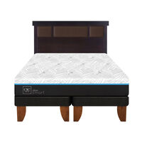 Cama Europea CIC Green Infinity 2 Plazas + 1 Respaldo Dublin Choc