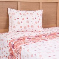 Juego de Sábanas Estampado Plumetti 1,5 Plazas Ginkgo