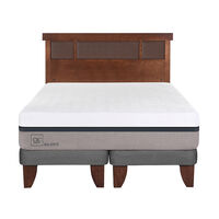 Cama Europea CIC Base Dividida 2 Plazas Balance + Respaldo New Dublin Caramelo