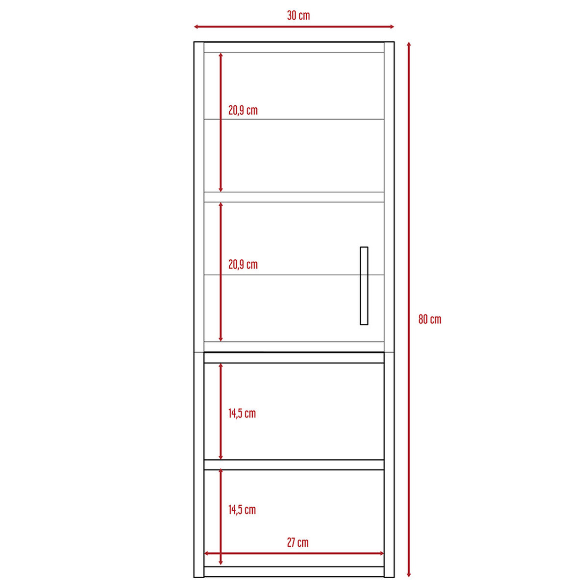 Combo Espejo + Mueble Lavamanos + Mueble Auxiliar  + Optimizador Baño TuHome Bath 300